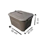 Caja Plástica Organizadora de 40 Litros con Tapa Renacer Café - Miniatura 4