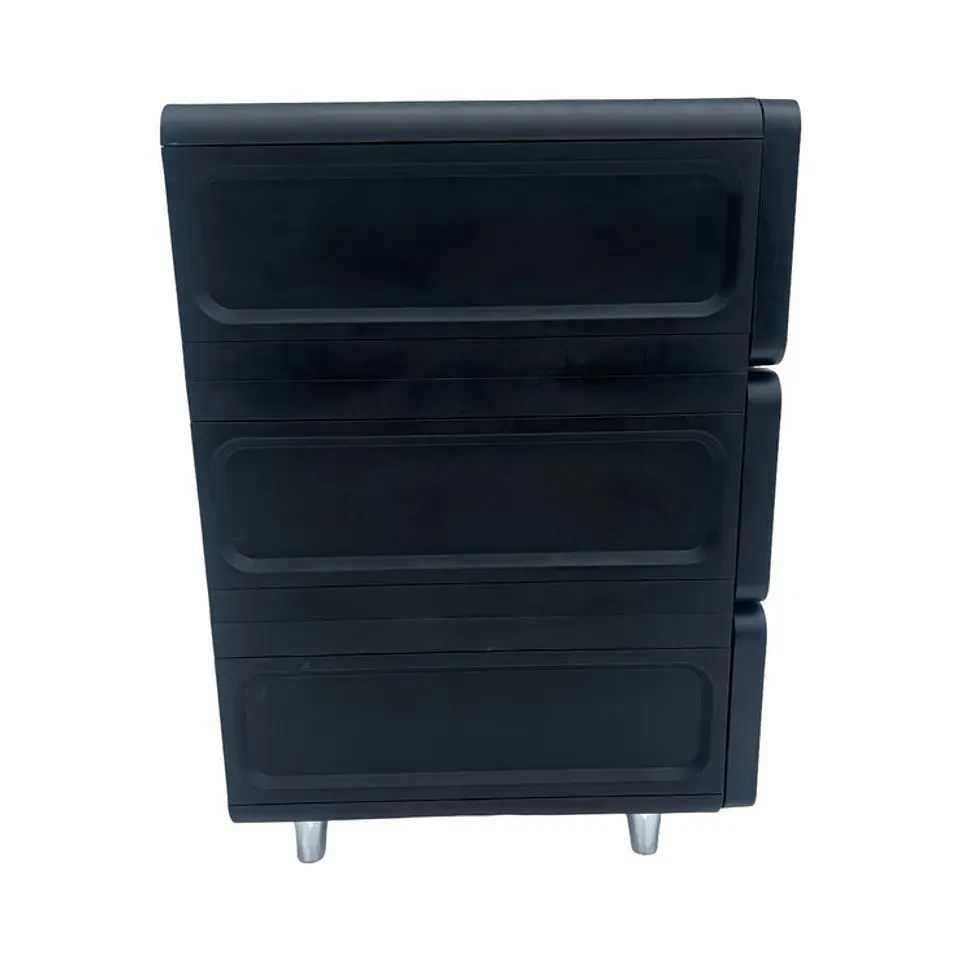 Cajonera plástica Delux 3 Gavetas Negra 5