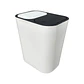 Caneca de basura / Papelera Blanca de 20 litros Push con Doble Compartimiento - Miniatura 1