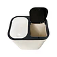 Caneca de basura / Papelera Blanca de 20 litros Push con Doble Compartimiento - Miniatura 2