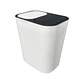 Caneca de basura / Papelera Blanca de 20 litros Push con Doble Compartimiento - Miniatura 3