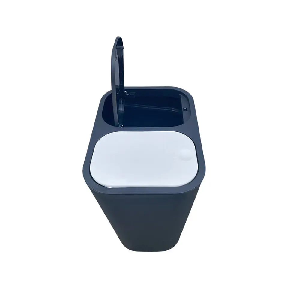 Caneca de basura / Papelera Negra de 20 litros Push con Doble Compartimiento 3