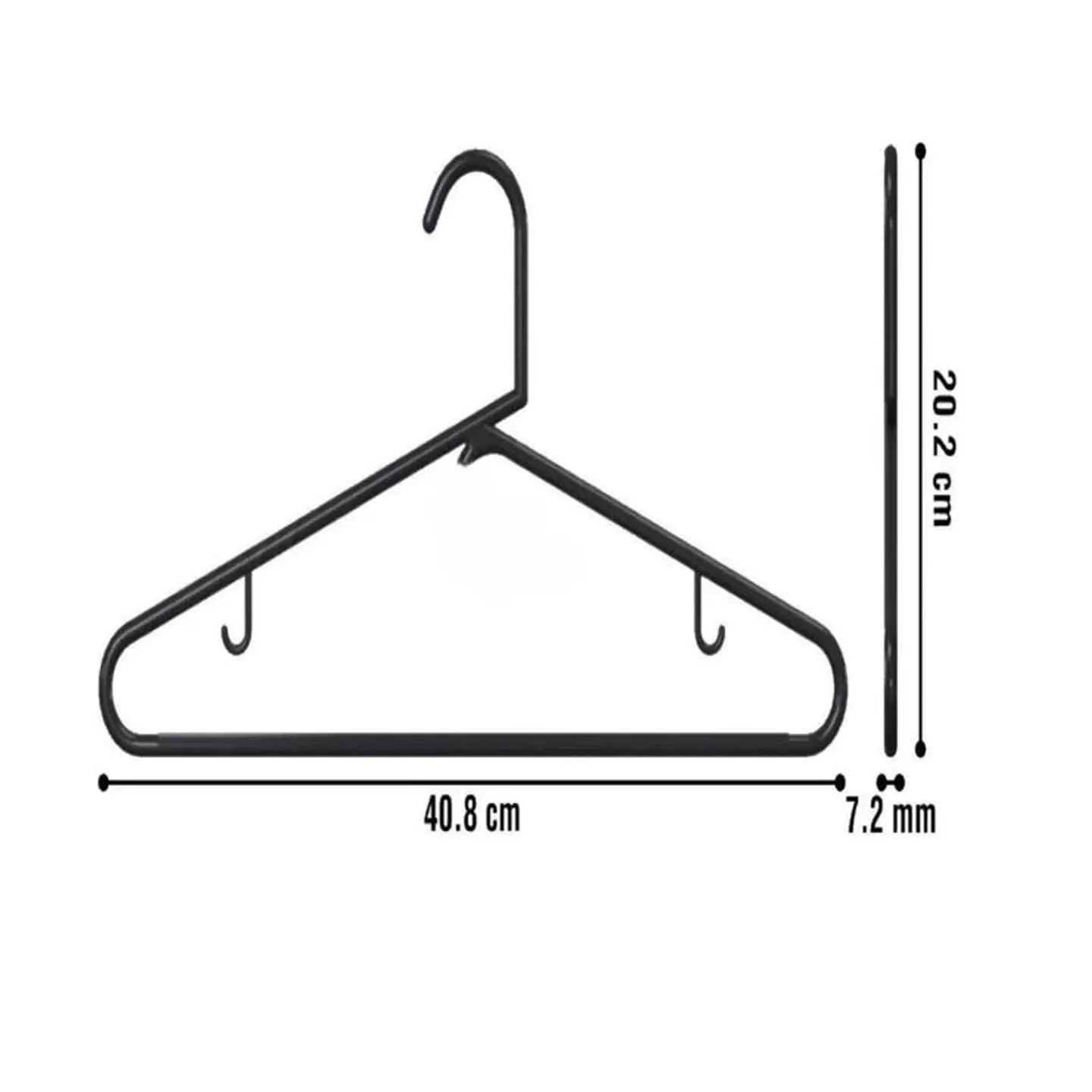 Ganchos de Ropa Negros para Adultos Set por 50 Unidades 3