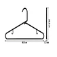Ganchos de Ropa Negros para Adultos Set por 50 Unidades - Miniatura 3