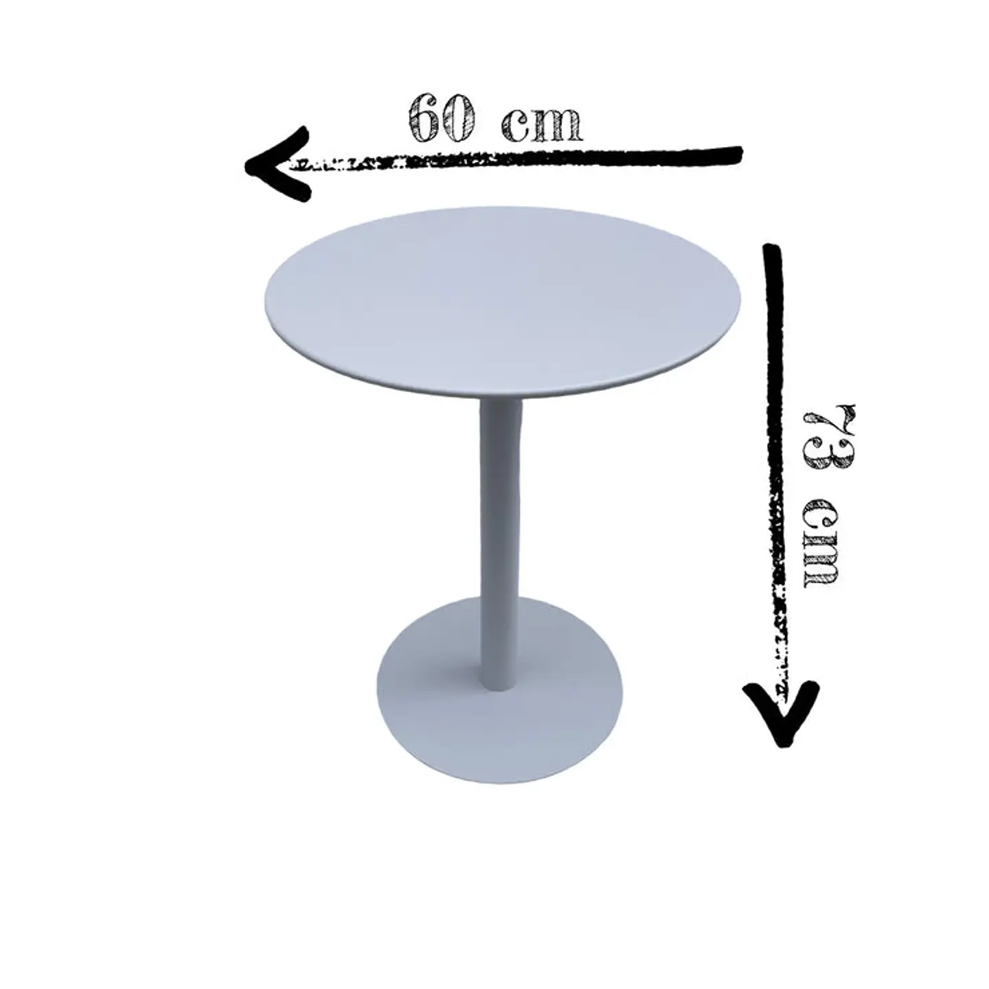 Mesa Metálica Redonda Barcelona Negra 6
