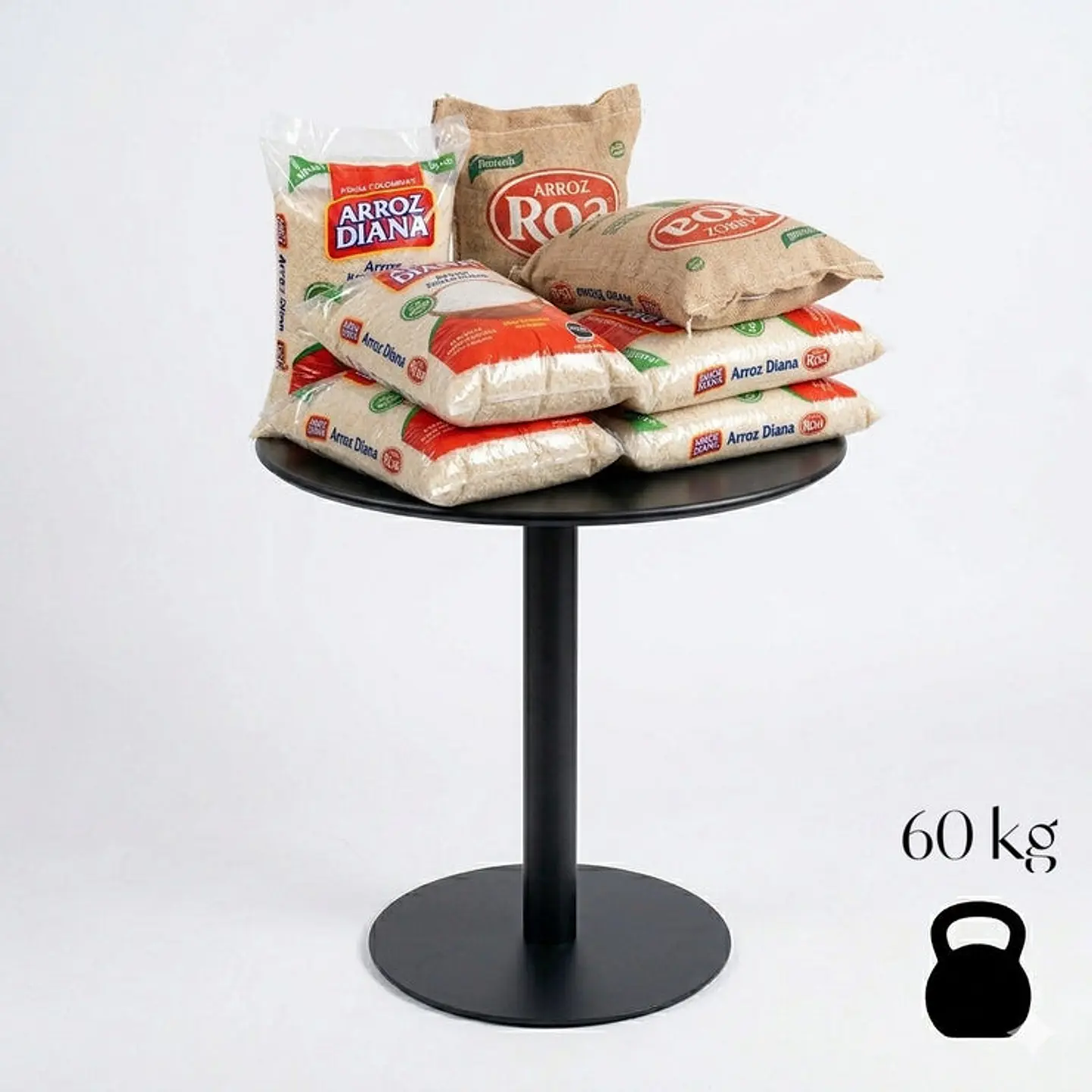 Mesa Metálica Redonda Barcelona Negra 7