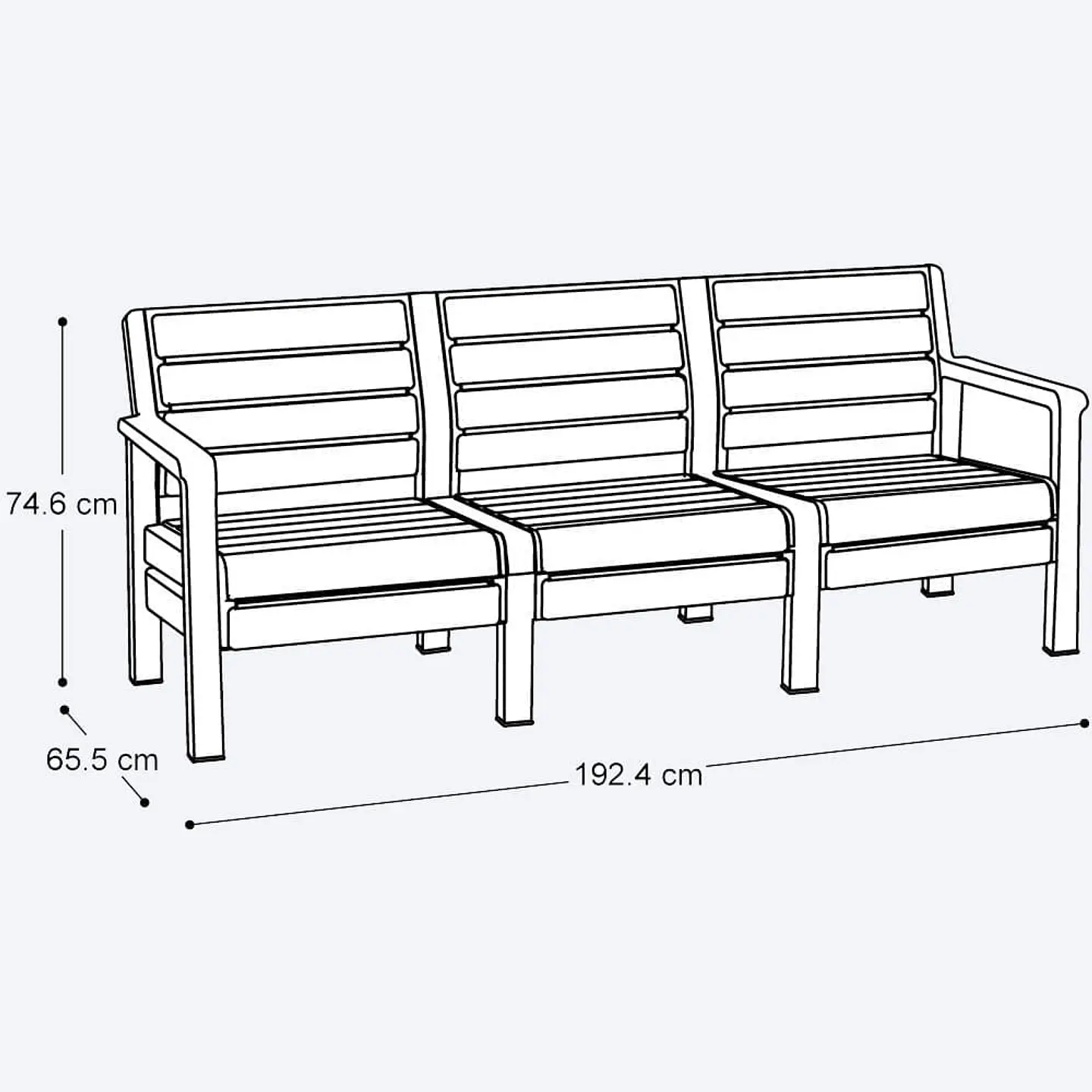 Sala Barú 5 Puestos, 2 Sillones, 1 Sofá Triple, 1 Mesa de Centro 8