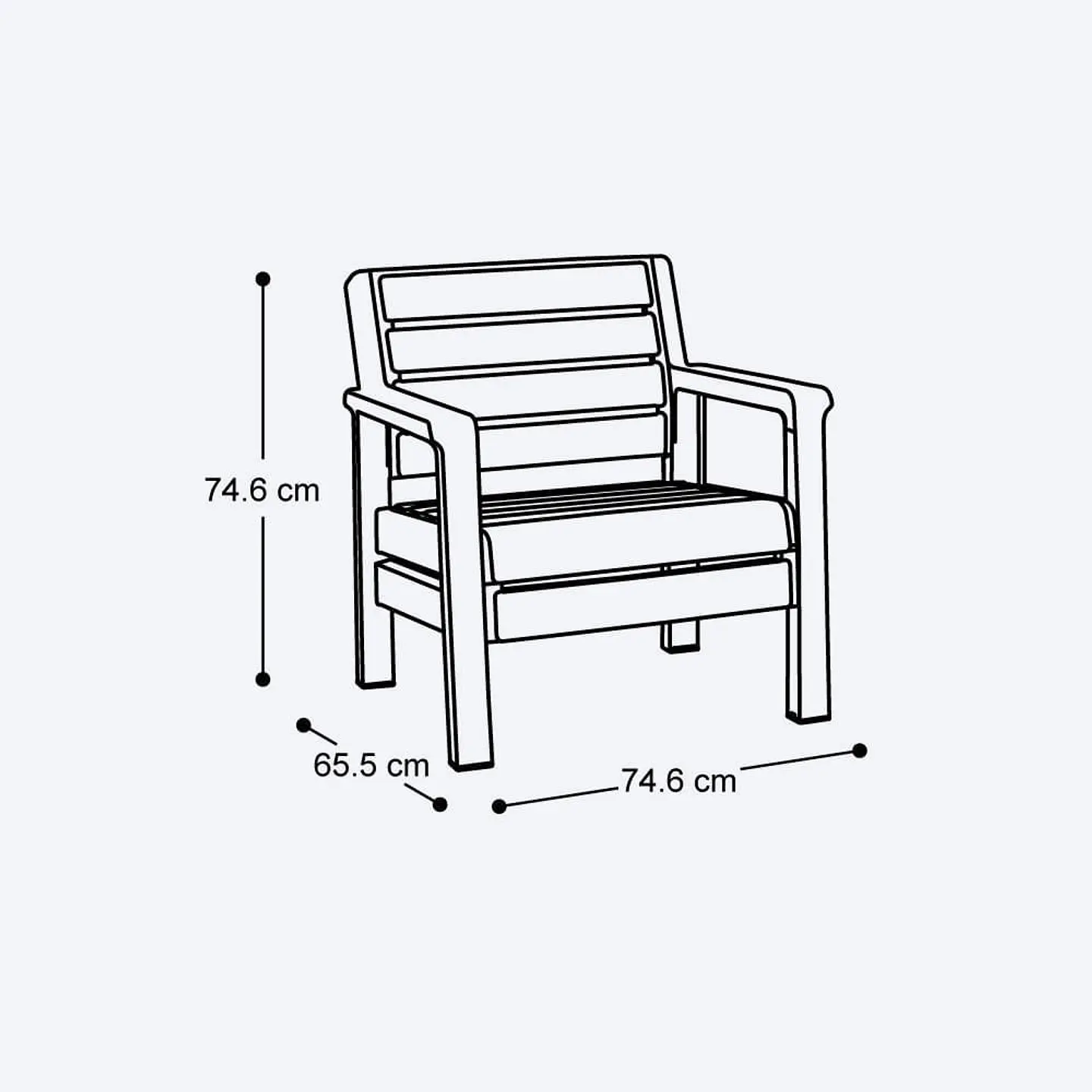 Sala Barú 5 Puestos, 2 Sillones, 1 Sofá Triple, 1 Mesa de Centro 10