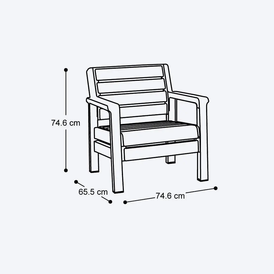 Sala Barú 5 Puestos, 2 Sillones, 1 Sofá Triple, 1 Mesa de Centro 10