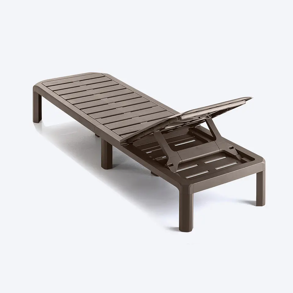 Combo Piscina, 2 Camas Asoleadoras, 2 Sillas Playeras, 1 Mesa De Centro Rectangular 4