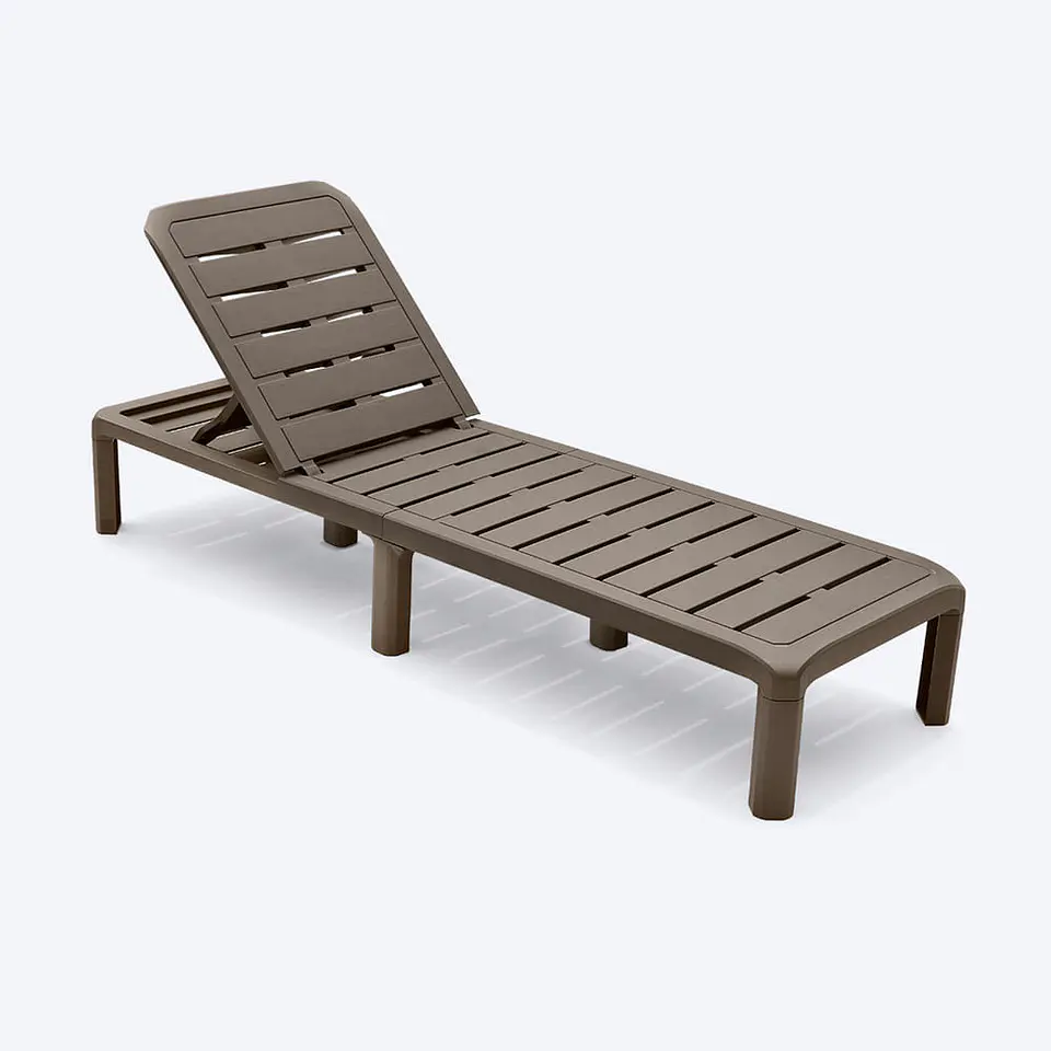 Combo Piscina, 2 Camas Asoleadoras, 2 Sillas Playeras, 1 Mesa De Centro Rectangular 6