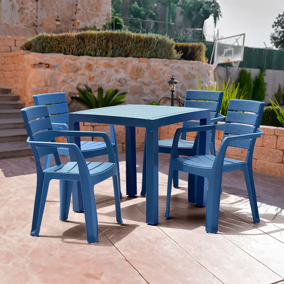 Combo Comedor Barú Trendy, 1 Mesa, 4 Sillas Con Brazos 1