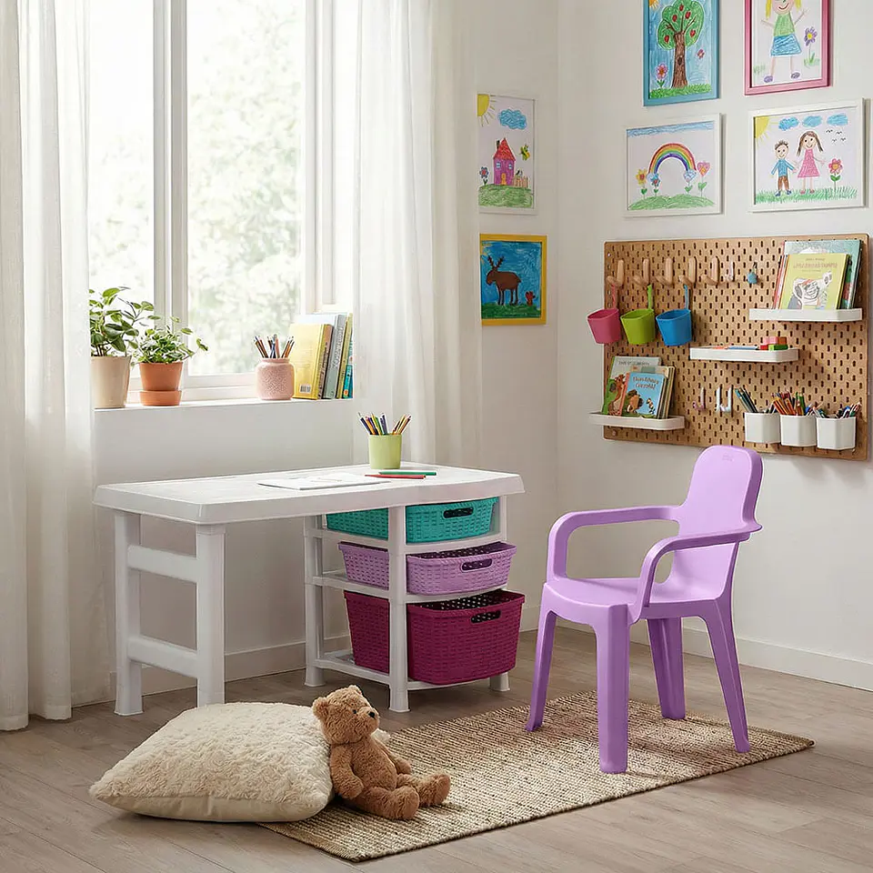 Combo Estudio Infantil, 1 Escritorio, 1 Silla NIÑAS 1