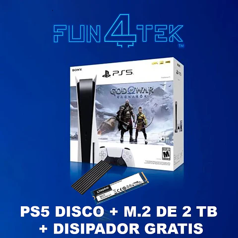 PlayStation 5 con Lector de Discos + M.2 de 2 Tb