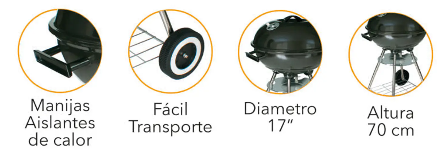 Asador de Carbón BBQ  / Home Elements 3