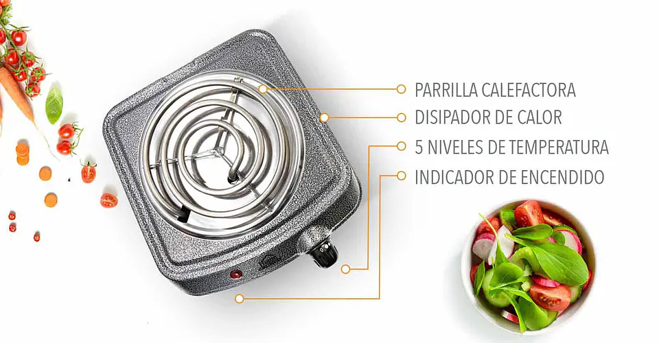 Estufa Eléctrica 1 Puesto Azul / Home Elements 2