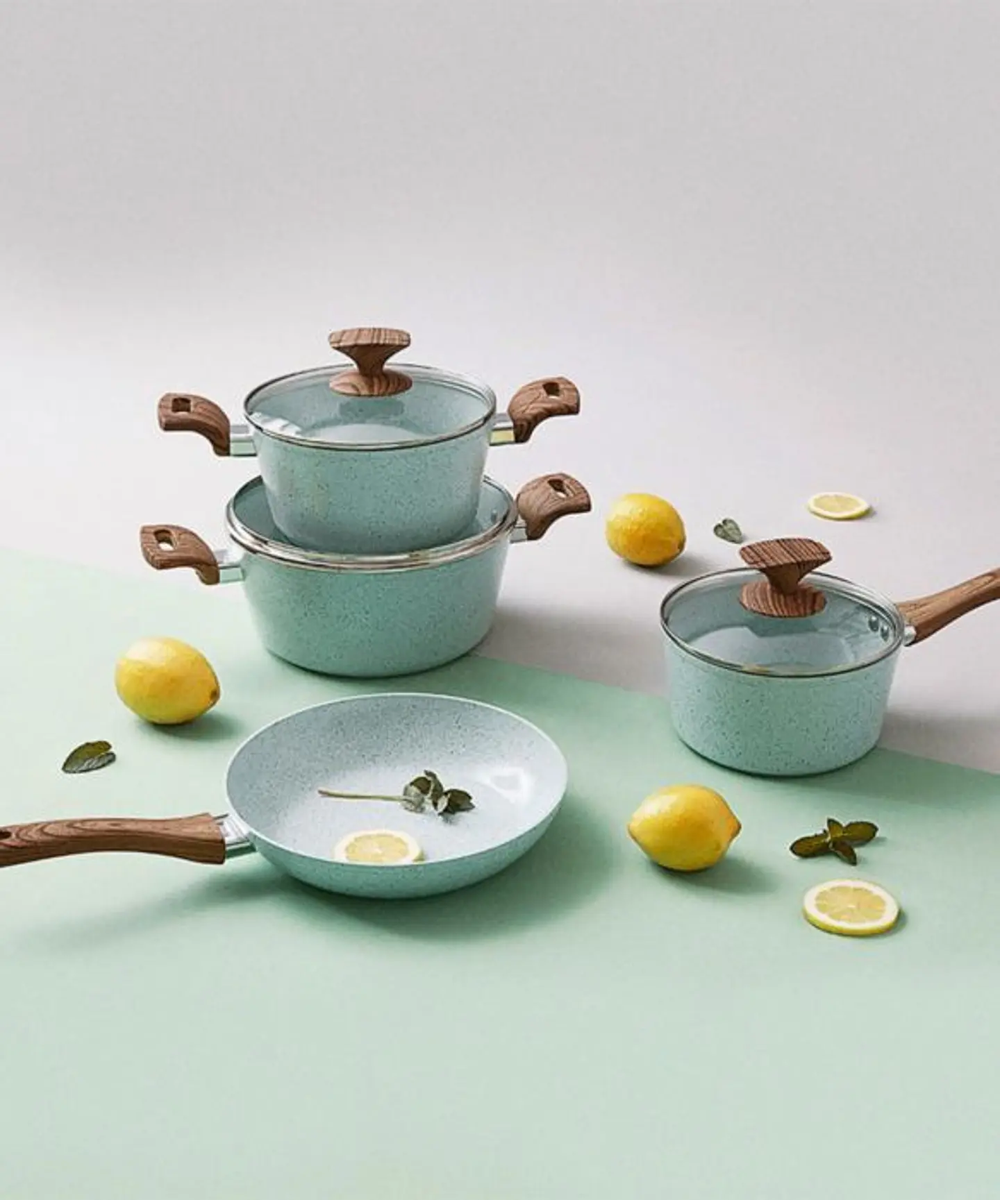 Juego de Ollas Cerámica 7 Piezas Granito / Ilko 2