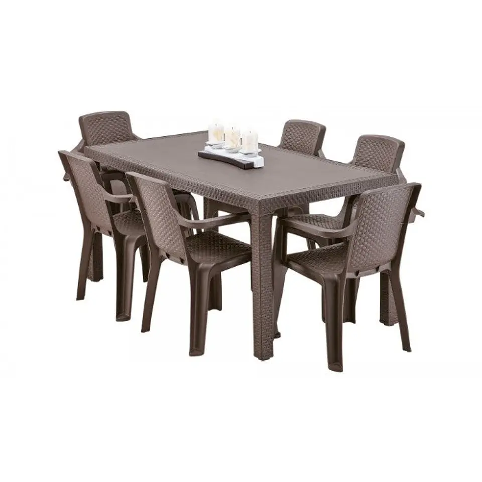 Mesa Eterna Familiar Apariencia Rattan / Rimax 3