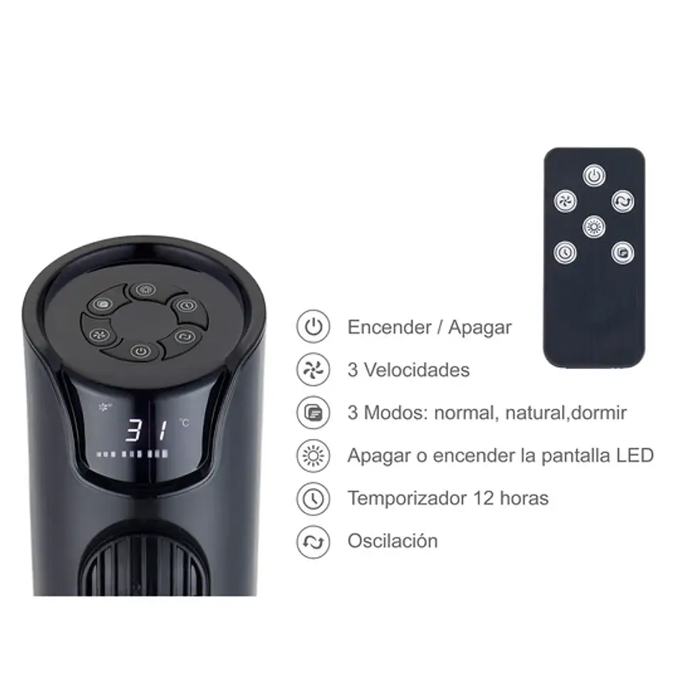 Ventilador de Torre 39 Pulgadas 5