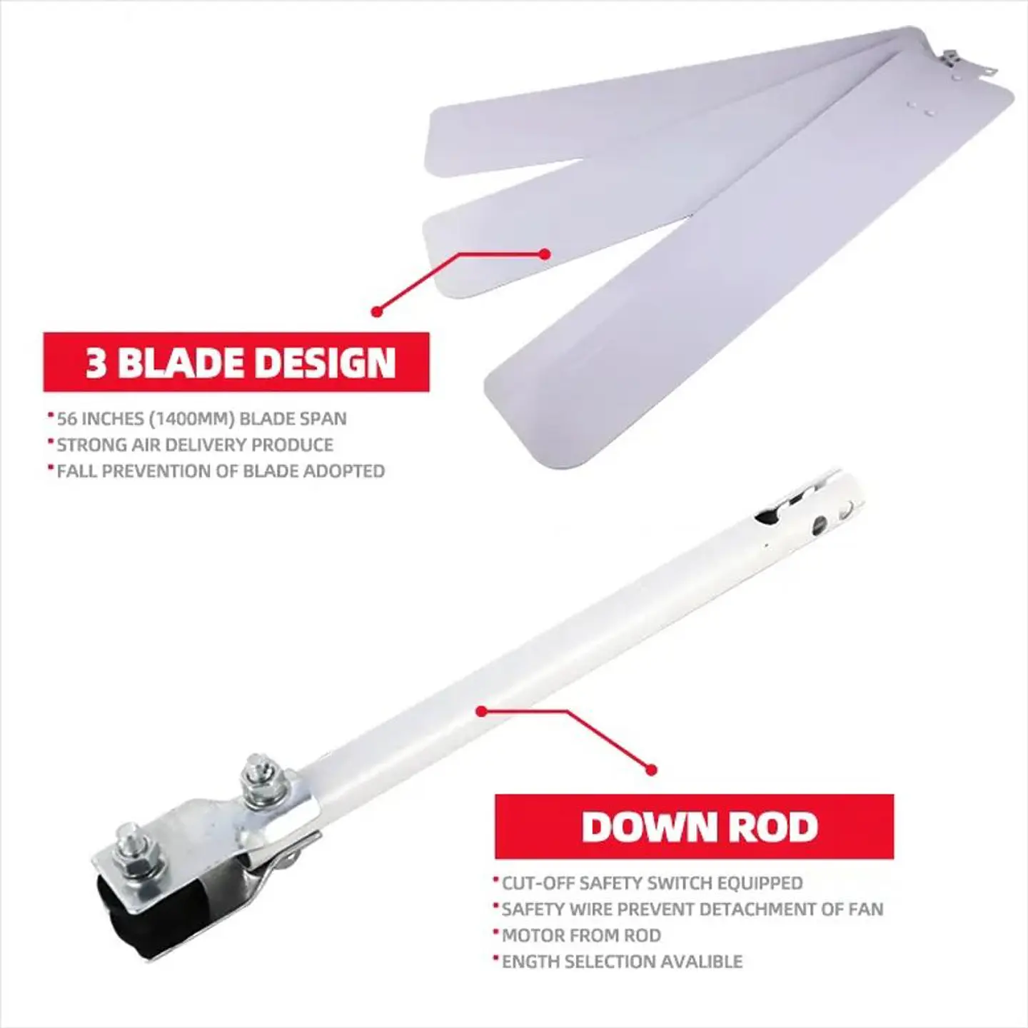 Ventilador De Techo Industrial Silencioso Sankey 3