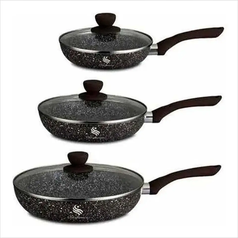 Sartenes X 6 Piezas En Mármol Schaffhausen Negro 1