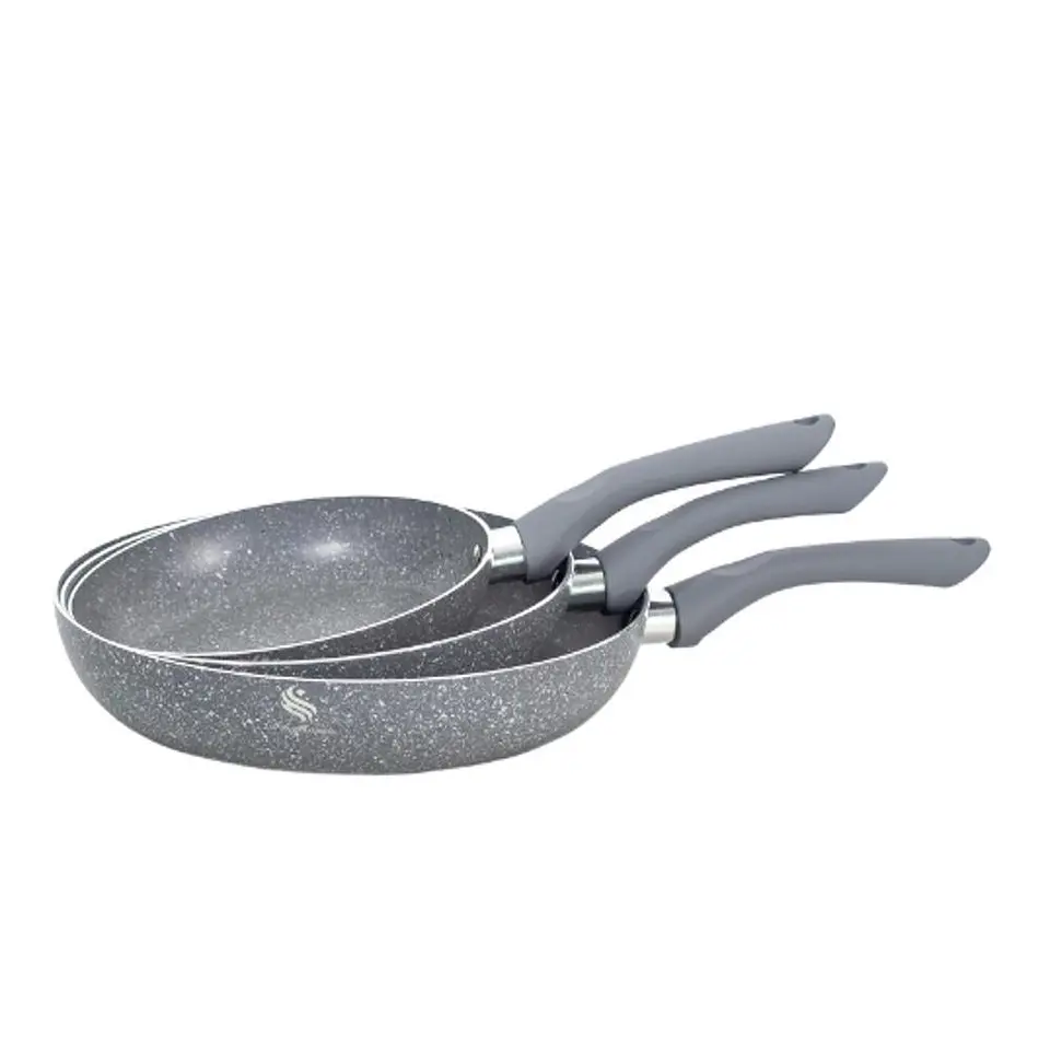 Sartenes X6 Piezas En Mármol Gris 3