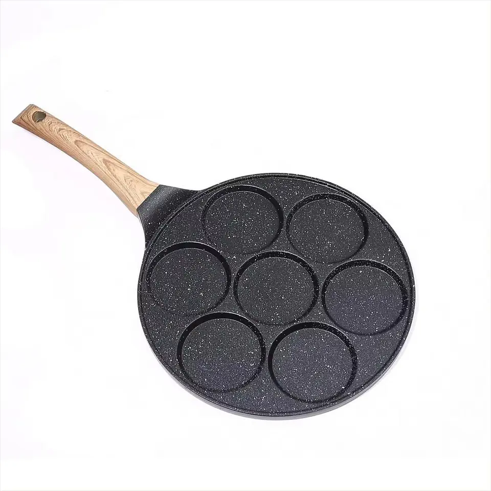 Sarten 7 Puestos Antiadherente En Aluminio Para Huevos, Panqueques 2