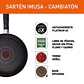 Sarten IMUSA Aluminio 20 cm Antiadherente Tapa de Vidrio 2 Piezas Gris - Miniatura 3