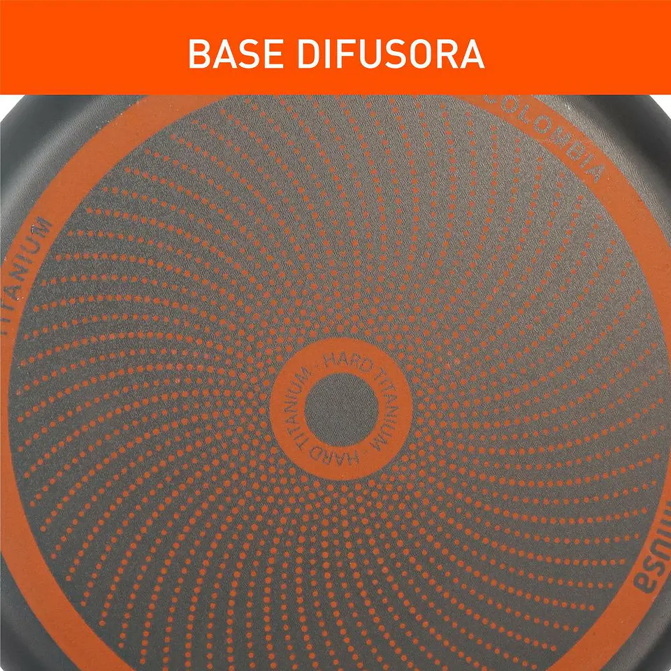 Sarten 30 cm Tapa de Vidrio IMUSA Aluminio Antiadherente Hard Titanium 2 30 cm Negro 6