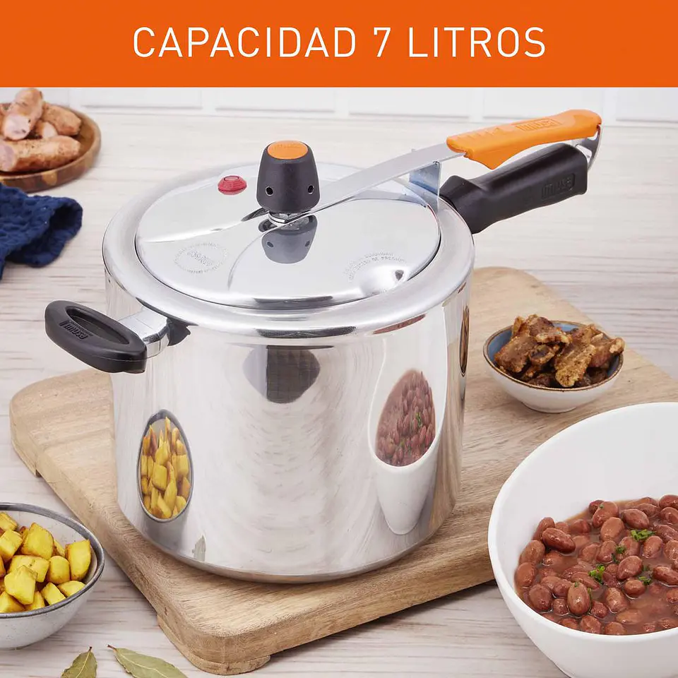 Olla a Presion IMUSA 7L SecuryPlus 7L + Picador PowerMax 8