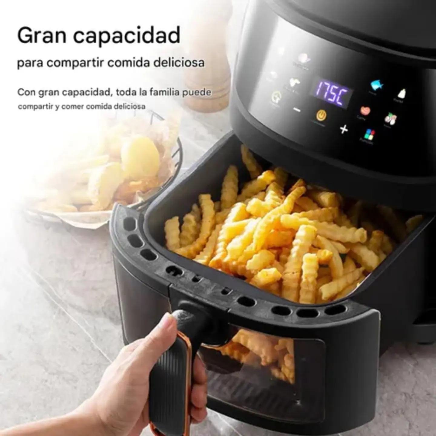 Freidora Digital Olla Aire Caliente Sin Aceite Air Fryer 10 Litros 2