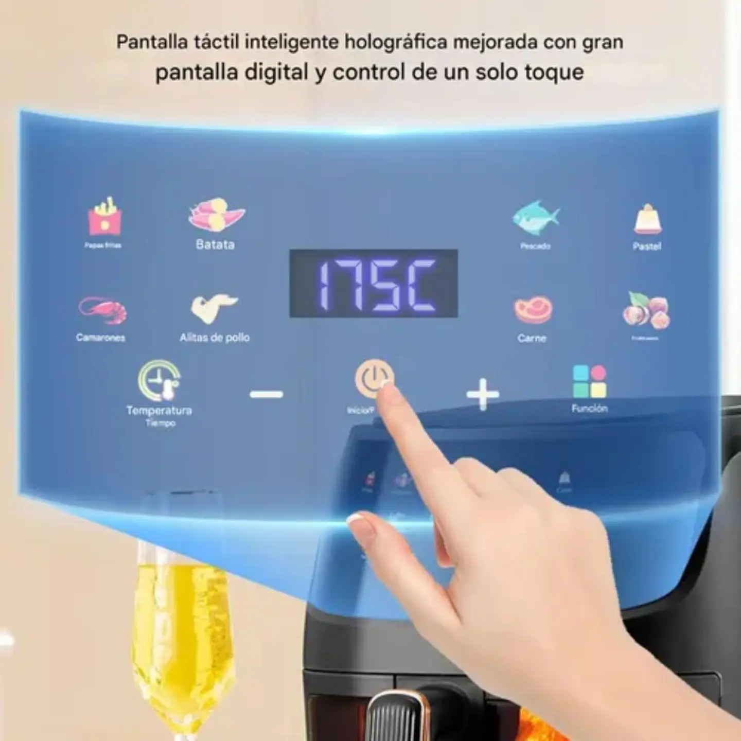 Freidora Digital Olla Aire Caliente Sin Aceite Air Fryer 10 Litros 3