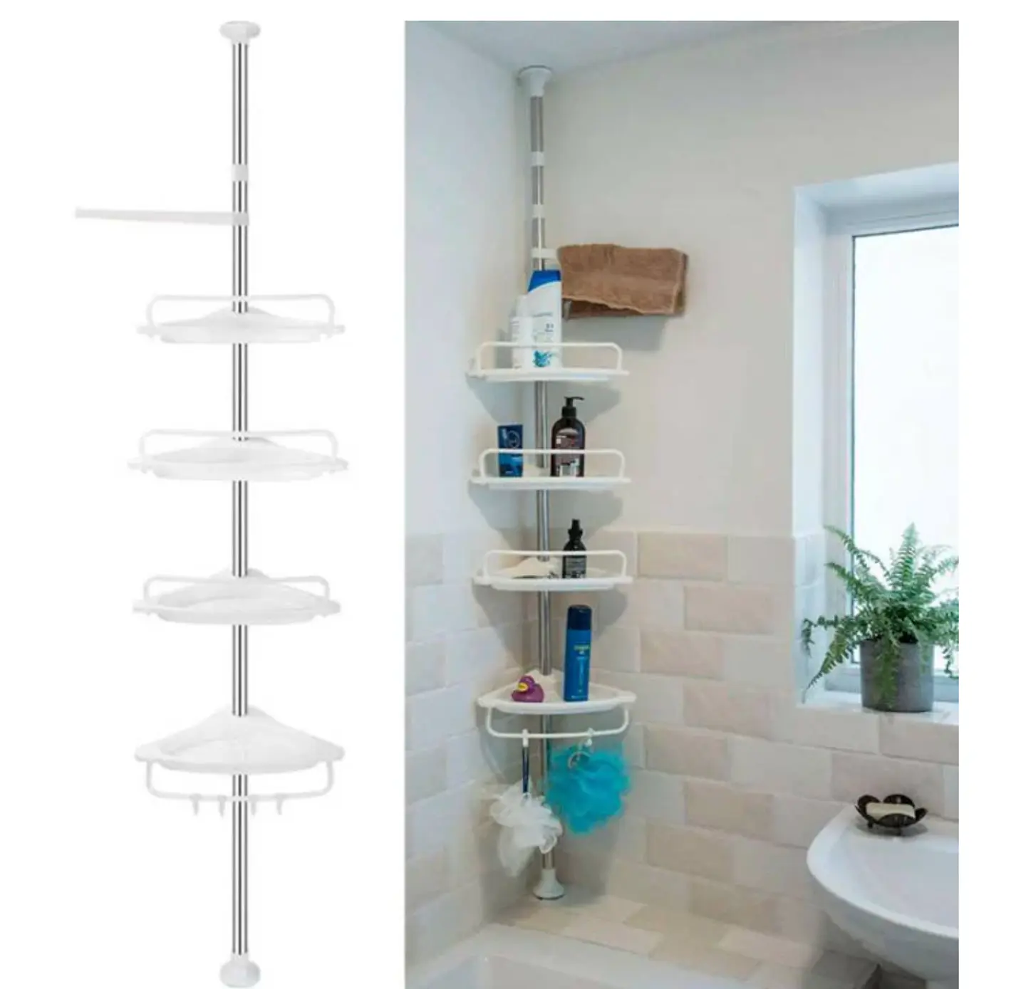 OrganiCaddy®: Sistema de Organización de Ducha Minimalista 4