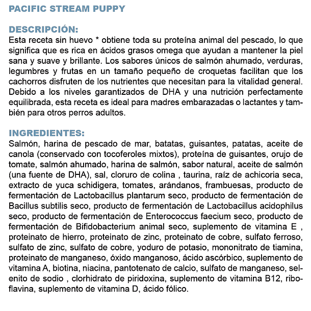 Taste of the Wild Pacific Stream Puppy 12.2kg para perro cachorro sabor salmón ahumado 2