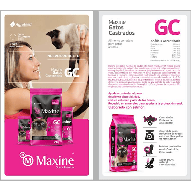 Alimento Gato Adulto Castrado Maxine 7.5 kgs 2