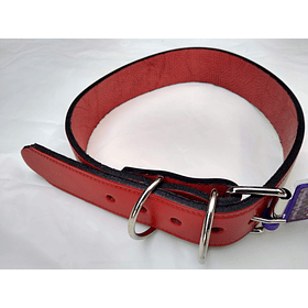 Collar cuero nacional ancho 32 mm (1 1/4 pulg), largo 66 cms