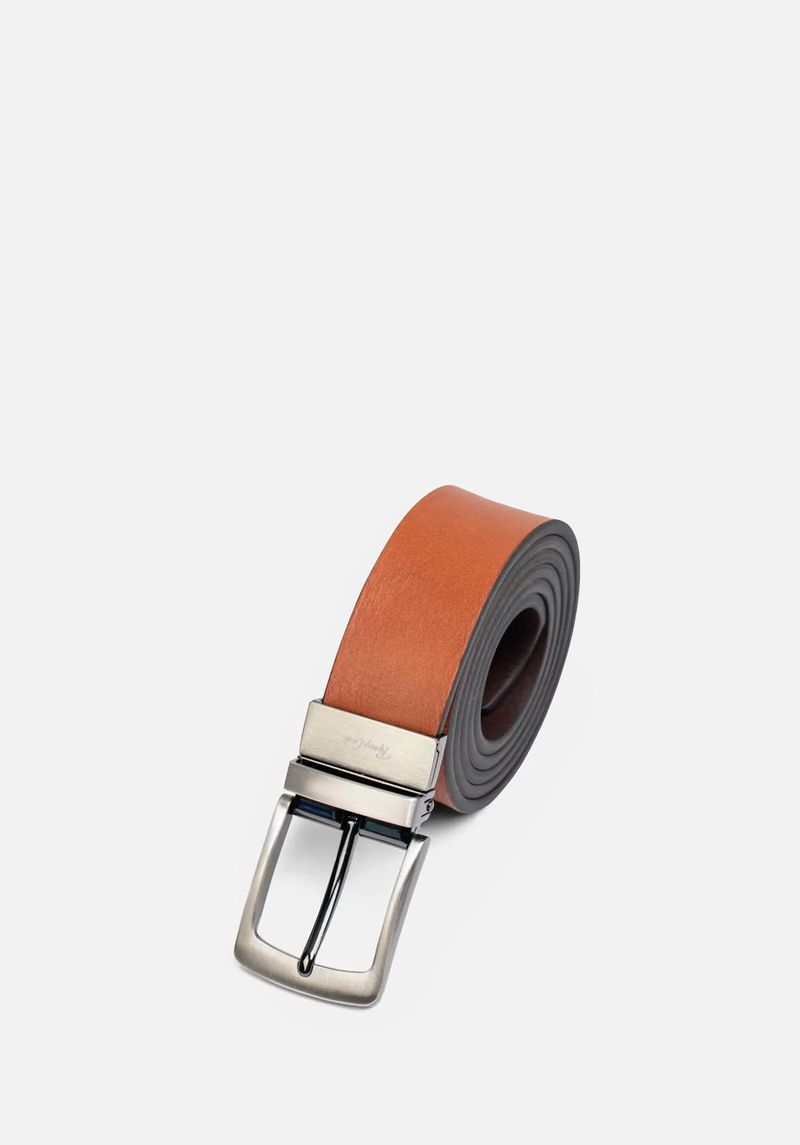 CORREA REVERSIBLE DE CUERO LISO Look 2