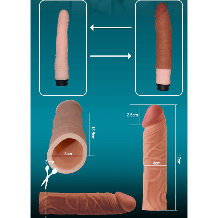 Funda Agrandadora de Pene hasta 17 cm Venas X-Tender