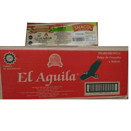 Caja de Lonja dulce de Guayaba 30 UND 500gr