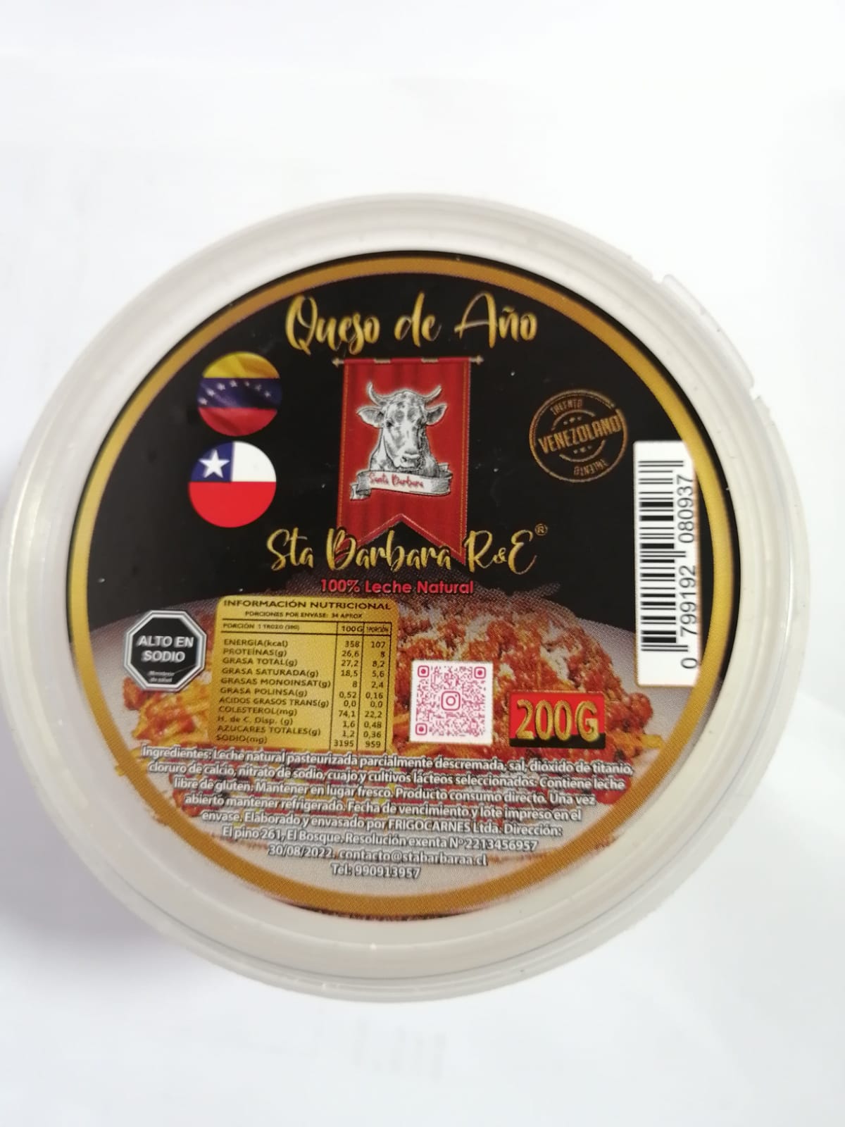 QUESO DE AÑO 400GR STA BARBARA