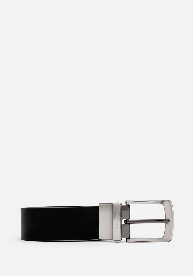 CORREA REVERSIBLE DE CUERO LISO Look 1