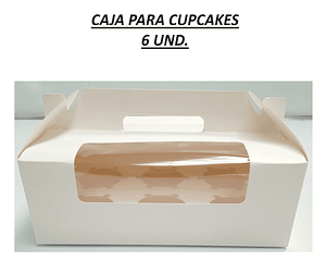 Caja para cupcakes 6 und.