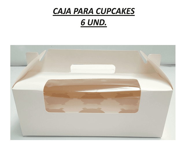 Caja para cupcakes 6 und.