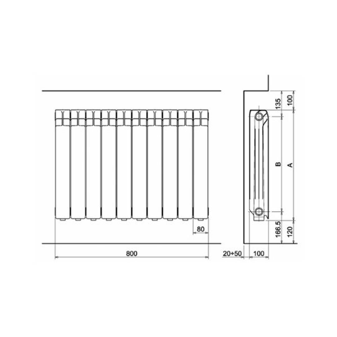 Radiador de Aluminio Xian - Ferroli 2