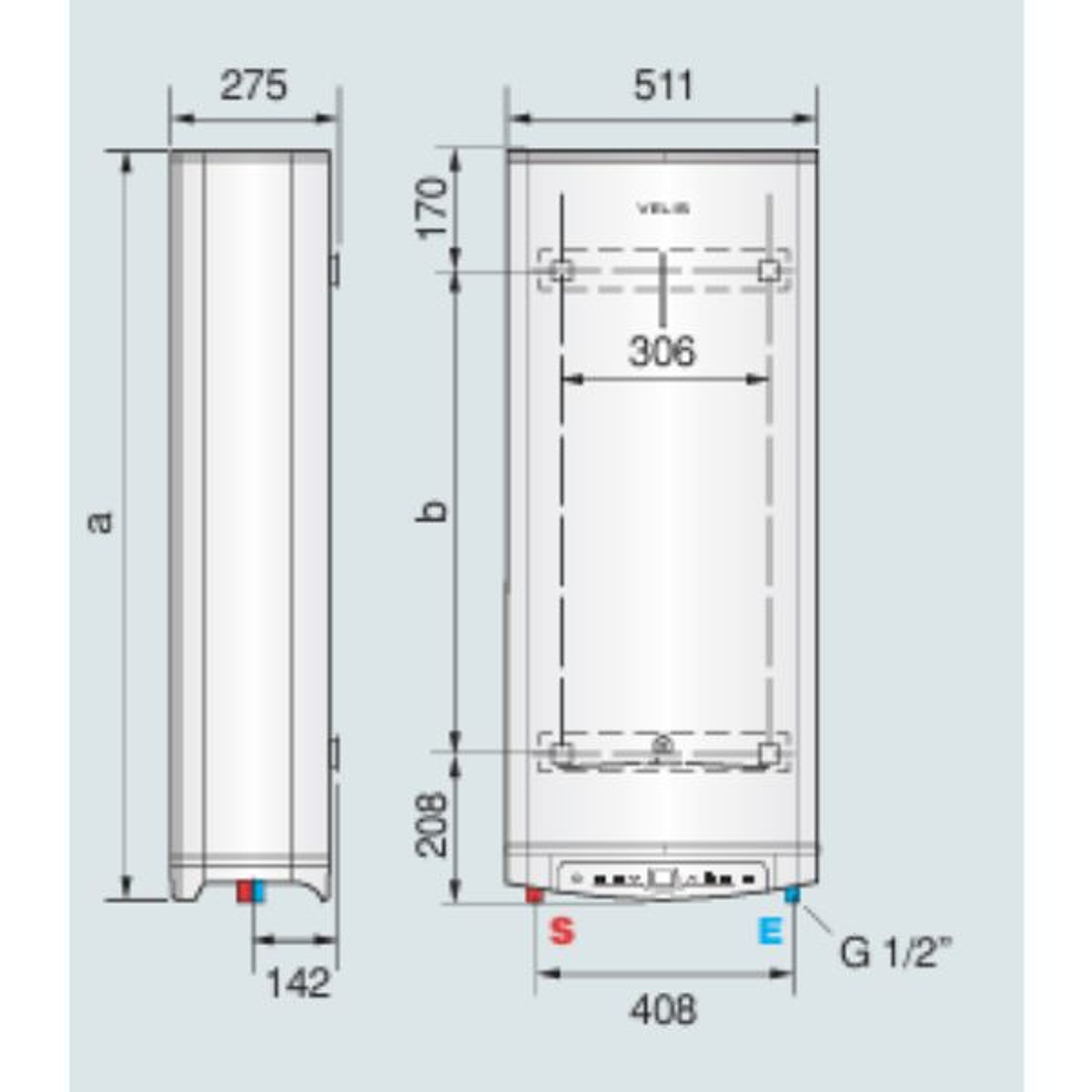 Termo Eléctrico Plano con Doble Depósito - Instalación Multiposición y Función ECO EVO 2