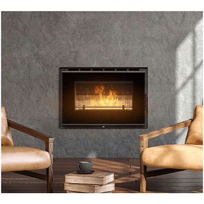Insertable a Leña ELOS 75 VITRUS – 7,8 kW con Ventilación Forzada y Cristal Neocerámico