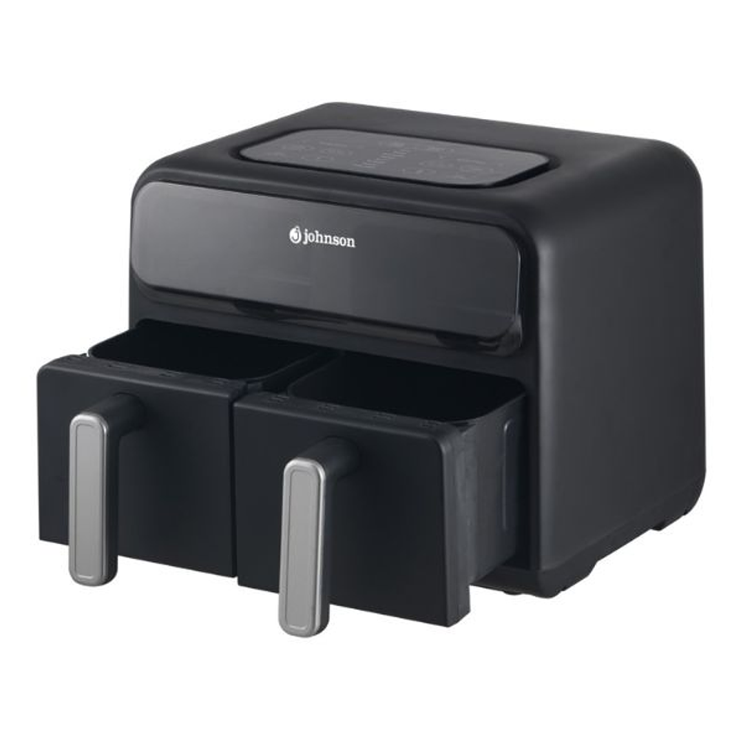 Freidora de aire Johnson 8 litros con doble cesta independiente y control táctil – 2400W | JFRY8DUO 1