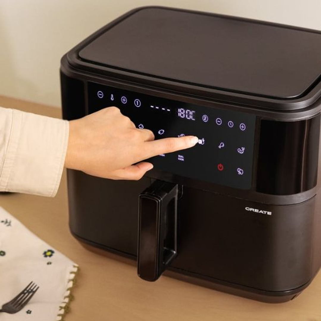 Freidora de Aire Dual 10L con Separador – Doble capacidad, doble versatilidad 2