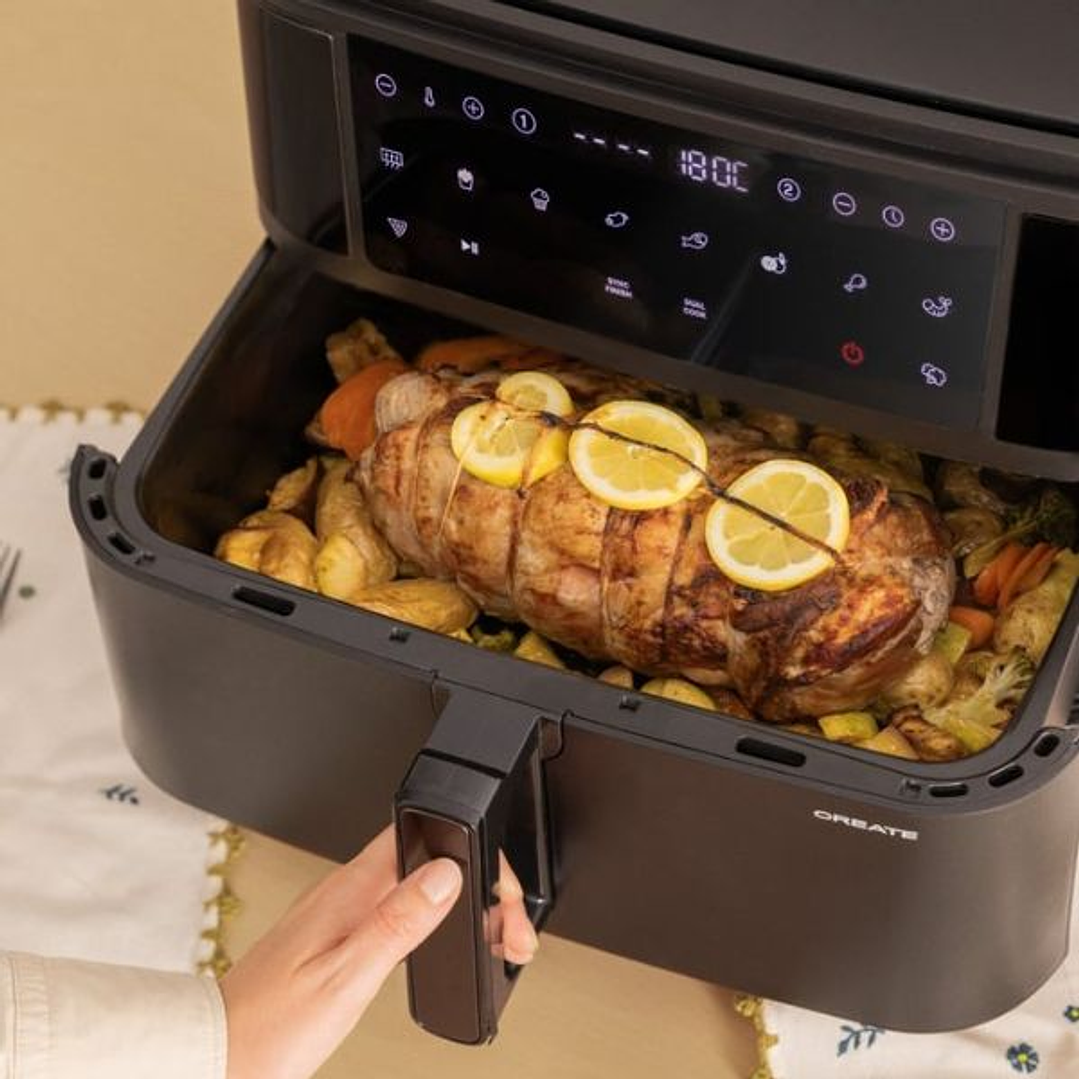 Freidora de Aire Dual 10L con Separador – Doble capacidad, doble versatilidad 3