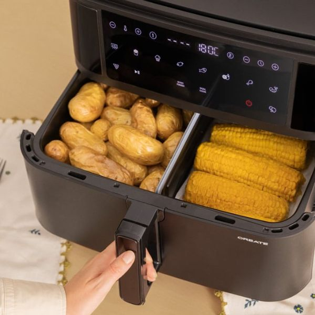 Freidora de Aire Dual 10L con Separador – Doble capacidad, doble versatilidad 5